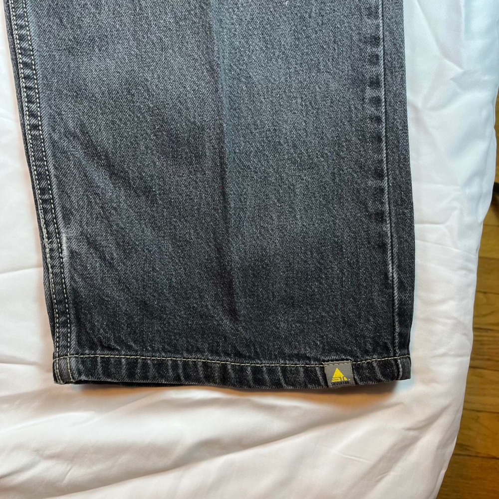 Levis SilverTab Baggy Jeans Mens 33x32 Faded Black Denim 90s Streetwear Wide Leg - Picture 15 of 16
